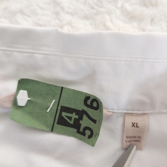 Soft Surroundings Alexandria Tunic White Cotton Blue Floral Embroidery - Size XL - Picture 6 of 8